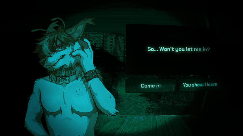 Background is a screenshot taken directly from "No I'm Not a Human"